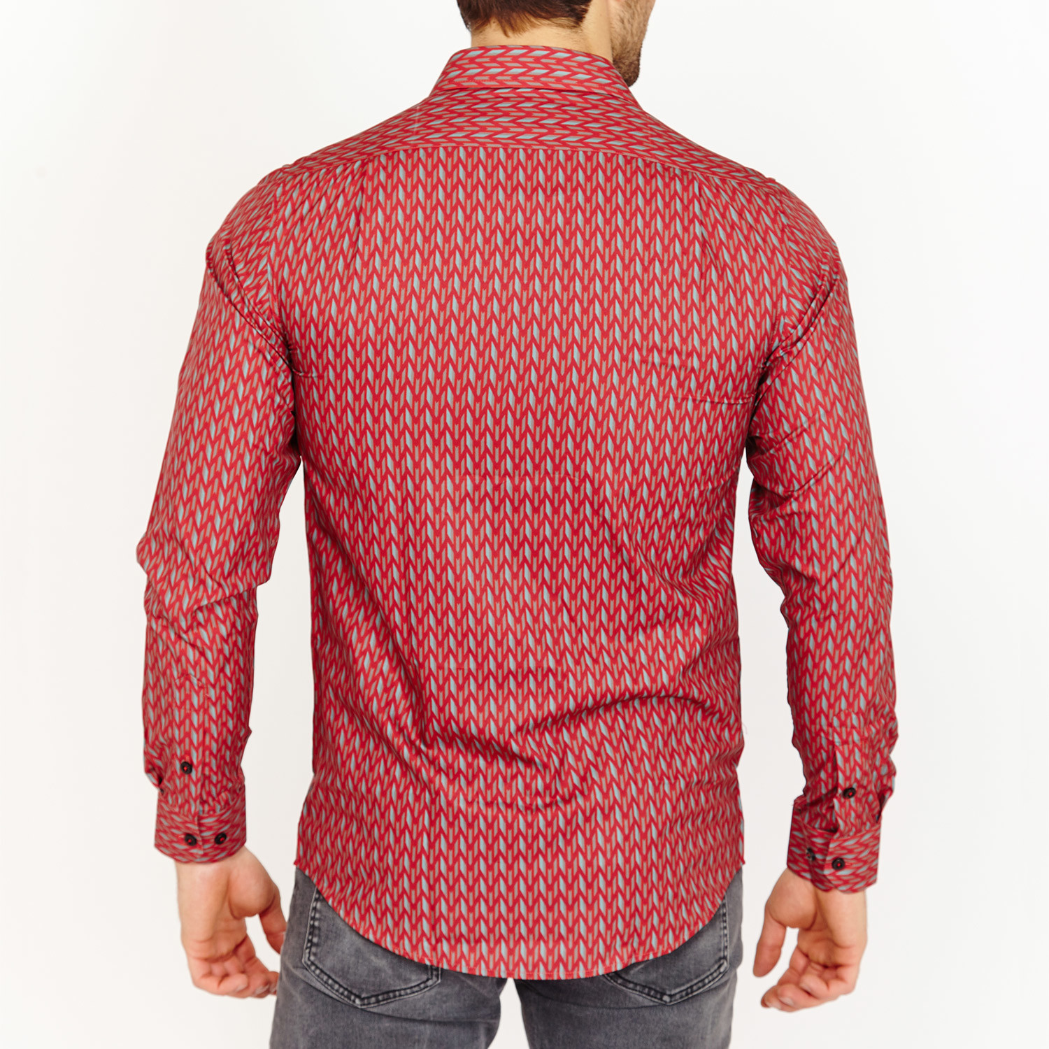 Kendall Button-Up Shirt // Dark Red (M) - Clearance: Fashion Essentials ...