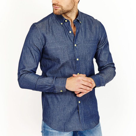 Nigel Button-Up Shirt // Slate Denim (XL)