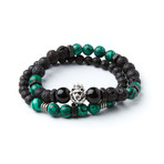 King Artaxias Bracelets // Lava Stone + Malachite With Washers