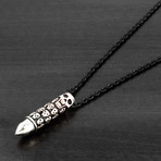 Skull Capsule Bullet Pendant Necklace