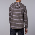 Brush Stripe Hoodie // Vintage Black (XL)