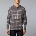 Brush Stripe Hoodie // Vintage Black (XL)