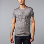 Geometric Batman Tee // Heather Grey (M)