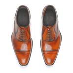 Patent Lace Up Cap Toe Oxford // Golden Brown (Euro: 40)