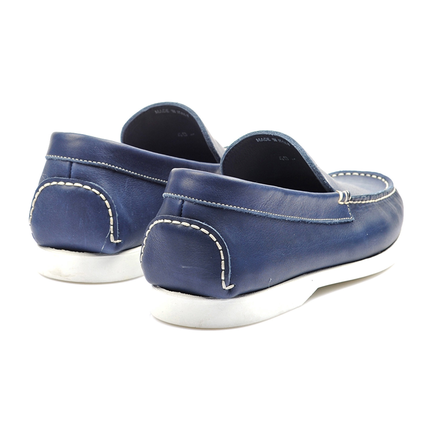 Leather Moccasin // Blue (Euro: 40.5) - Canali - Touch of Modern