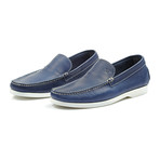 Leather Moccasin // Blue (Euro: 40.5)