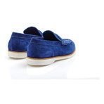 Suede Penny Loafer // Blue (Euro: 39.5)