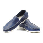 Leather Moccasin // Blue (Euro: 40.5)