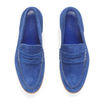 Suede Penny Loafer // Blue (Euro: 39.5)