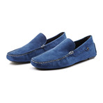 Suede Moccasin // Blue (Euro: 40.5)