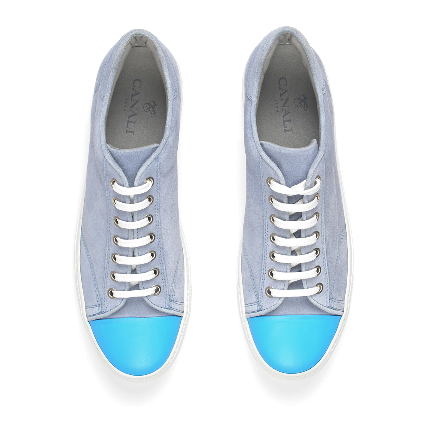 Two-Tone Suede Sneaker // Blue + Grey (Euro: 40) - Canali - Touch of Modern