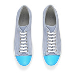Two-Tone Suede Sneaker // Blue + Grey (Euro: 40)