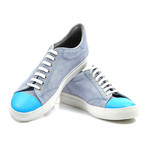 Two-Tone Suede Sneaker // Blue + Grey (Euro: 40)