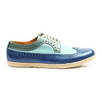 Color Block Wingtip Brogue Espadrille // Blue + Green (Euro: 43.5)