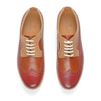 Color Block Wingtip Derby Espadrille // Maroon + Tan (Euro: 40)