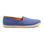 Dot Canvas Espadrille // Blue + Tan (Euro: 40)