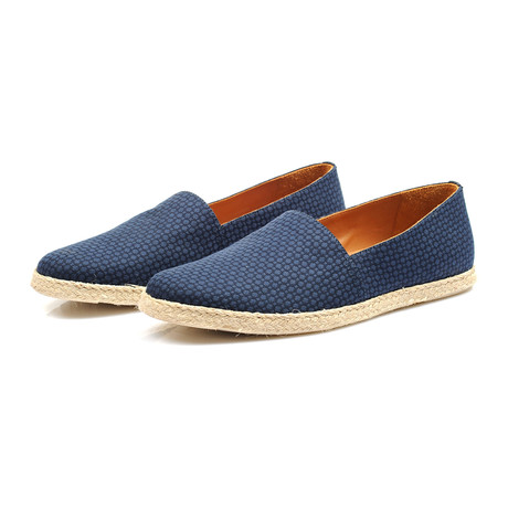 Printed Canvas Espadrille // Navy + Tan (Euro: 40)