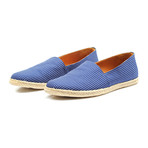 Dot Canvas Espadrille // Blue + Tan (Euro: 40)