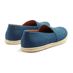 Printed Canvas Espadrille // Teal + Tan (Euro: 43.5)