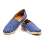 Dot Canvas Espadrille // Blue + Tan (Euro: 40)