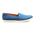 Printed Canvas Espadrille // Teal + Tan (Euro: 43.5)