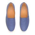 Dot Canvas Espadrille // Blue + Tan (Euro: 40)