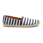 Striped Canvas Espadrille // Navy + White (Euro: 40)