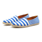 Striped Canvas Espadrille // Blue + White (Euro: 40)