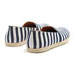 Striped Canvas Espadrille // Navy + White (Euro: 40)