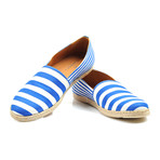 Striped Canvas Espadrille // Blue + White (Euro: 40)