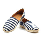 Striped Canvas Espadrille // Navy + White (Euro: 40)