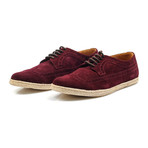 Suede Wingtip Brogue Espadrille // Maroon (Euro: 40)