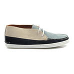 Color Block Suede Boat Chukka // Blue + Tan (Euro: 40)