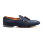 Piped Tassel Loafer // Blue + Brown (Euro: 42)