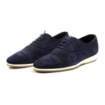 Suede Lace Up Oxford Sneaker // Blue (Euro: 43)