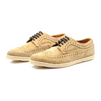 Suede Wingtip Brogue Espadrille // Tan (Euro: 40)