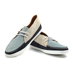 Color Block Suede Boat Chukka // Blue + Tan (Euro: 40)