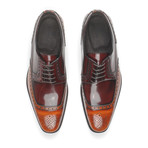 Patent Lace Up Perforated Derby // Brown (Euro: 40)