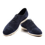 Suede Lace Up Oxford Sneaker // Blue (Euro: 43)