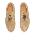 Suede Wingtip Brogue Espadrille // Tan (Euro: 40)