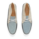 Color Block Suede Boat Chukka // Blue + Tan (Euro: 40)