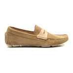 Mixed Leather Penny Loafer // Tan (Euro: 41.5)