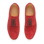 Suede Wingtip Brogue Espadrille // Chili (Euro: 40)