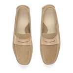 Mixed Leather Penny Loafer // Tan (Euro: 41.5)