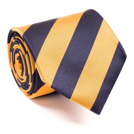 Zegna // Wide Stripe Tie // Yellow