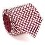 Zegna // Diamond Check Tie // Maroon