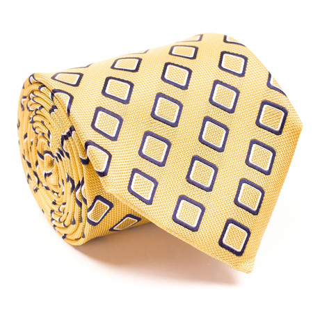 Zegna // Diamond Pattern Tie // Yellow