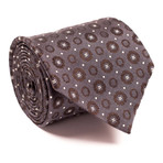 Zegna // Medallion Dot Tie // Grey