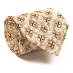 Zegna // Filligree Pattern Tie // Brown