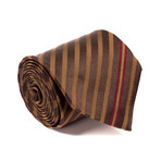 Gucci // Theo Textured Stripe Tie // Brown
